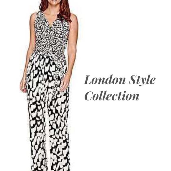 London Style Collection Pants - London Style collection black&White Jumpsuit XSP